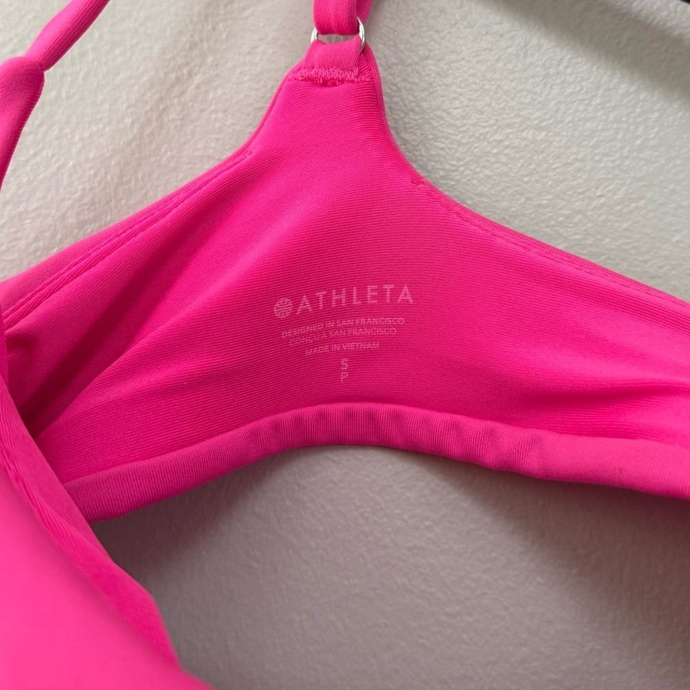 NWT Athleta Scoop Bikini Top A-C in Pop Pink - Picture 11 of 12